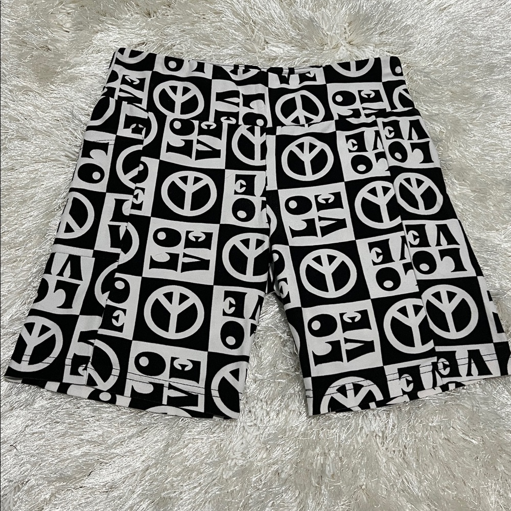 BUNDLE of 2 Print Brushed Fabric High Rise Stretchy Bike Shorts Small (3-5) - Picture 5 of 12